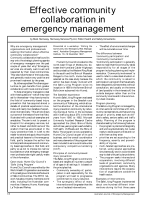 Thumbnail of Effective community collaboration in emergency ...