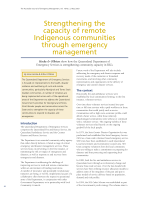 Thumbnail of Strengthening the capacity of remote Indigenous...