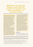 Thumbnail of Reframing risk, hazards, disasters, and daily l...