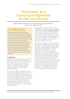 Thumbnail of Volunteers as a learning bridgehead to the comm...