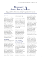 Thumbnail of Biosecurity in Australian a...