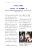 Thumbnail of FOREWORD: Valuing our Volun...
