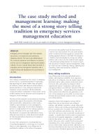 Thumbnail of The case study method and management learning: ...