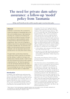 Thumbnail of The need for private dam safety assurance: a fo...