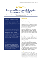 Thumbnail of REPORTS: Emergency Management Information Devel...