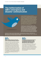 Thumbnail of The twitterisation of ABC's emergency and disas...