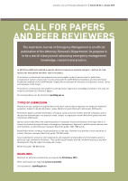 Thumbnail of Call for Papers and Peer Reviewers