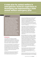 Thumbnail of A state plan for animal wel...