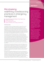 Thumbnail of Microtasking: redefining crowdsourcing practice...