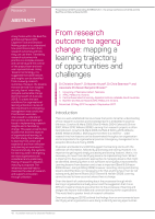 Thumbnail of From research outcome to agency change: mapping...