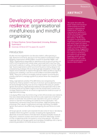 Thumbnail of Developing organisational resilience: organisat...