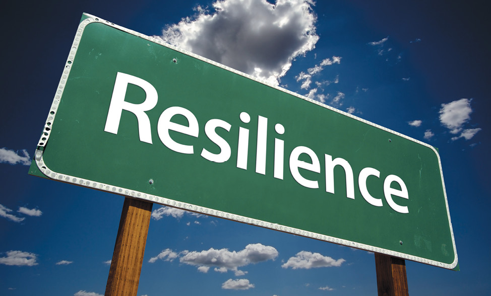 roadsign with the word resilience