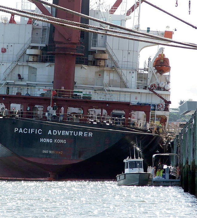 Photograph of the Pacific Adventurer in harbour
