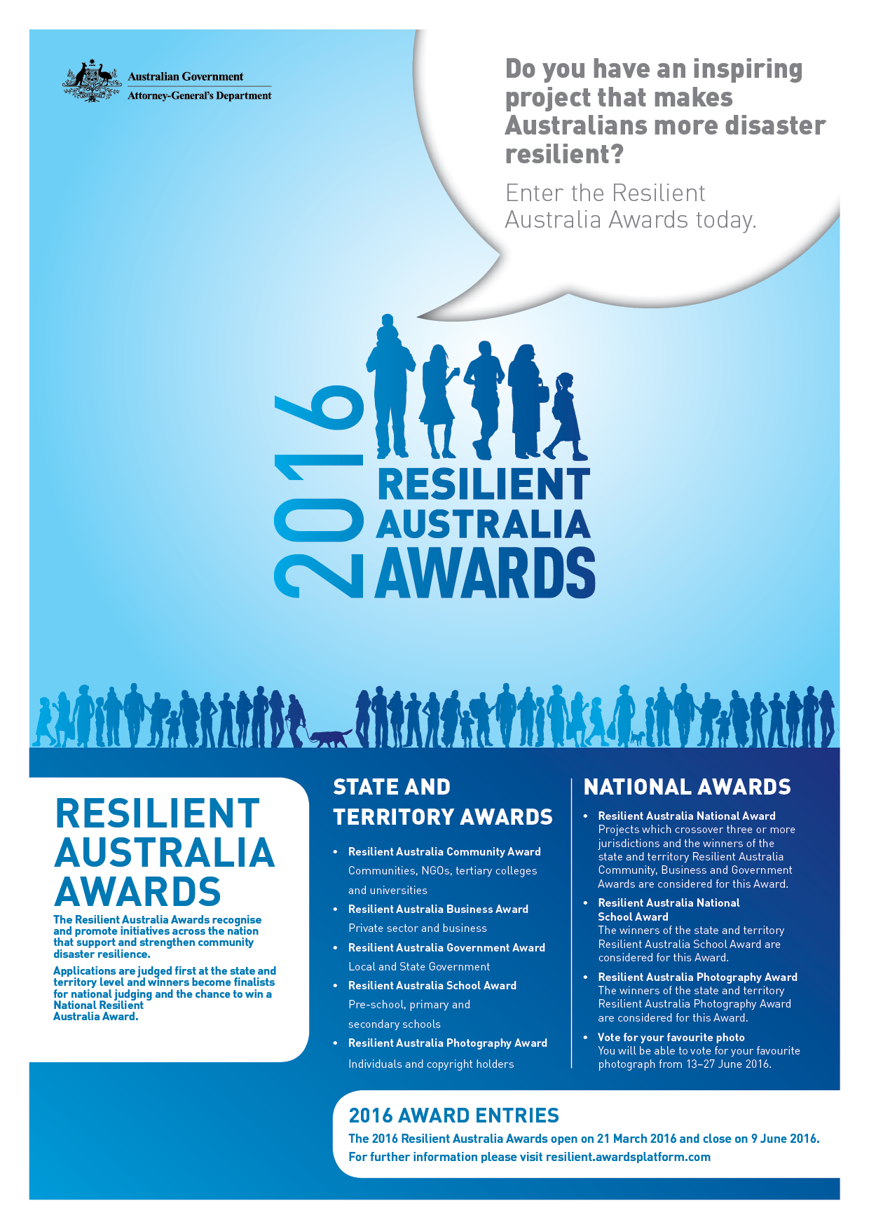 Resilient Australia Awards advertisement