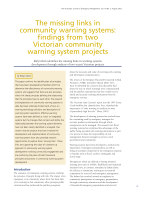 Thumbnail of The missing links in community warning systems:...