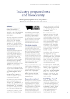 Thumbnail of Industry preparedness and biosecurity
