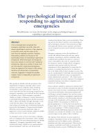 Thumbnail of The psychological impact of responding to agric...