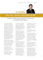 Thumbnail of In Profile: The Hon. Robert McClelland MP