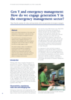 Thumbnail of Gen Y and emergency management: How do we engag...