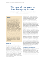 Thumbnail of The value of volunteers in State Emergency Serv...