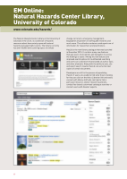 Thumbnail of EM Online: Natural Hazards Center Library, Univ...