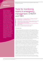 Thumbnail of Tools for monitoring teams in emergency managem...